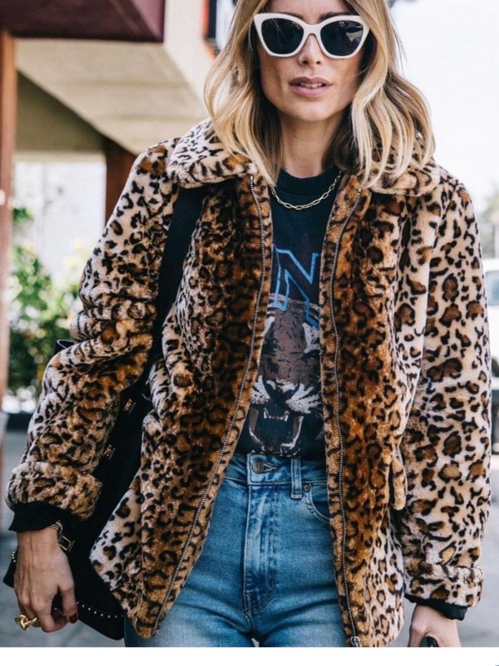 Anine Bing Molly Faux Fur Jacket